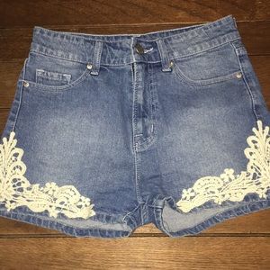 Urban outfitters BDG lace jean shorts